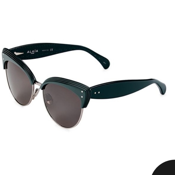Alaia Accessories - ALAÍA Brand New in Case 
 Clubmaster Cat Eye
Sunglasses
Color: green